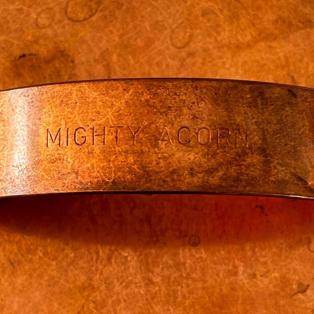 Martha Stewart XL Copper Cookie Cutter Mighty Acorn Artisan Michael Bonne